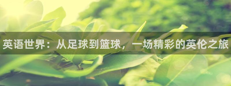 米兰体育官网下载招商:英语世界:从足球到篮球,一场精彩的英伦